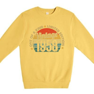 64 Years Old Vintage 1958 Limited Edition 64th Premium Crewneck Sweatshirt