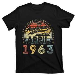 60 Year Old Awesome Since April 1963 60th Birthday T-Shirt