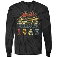 60 Year Old Awesome Since April 1963 60th Birthday Tie-Dye Long Sleeve Shirt