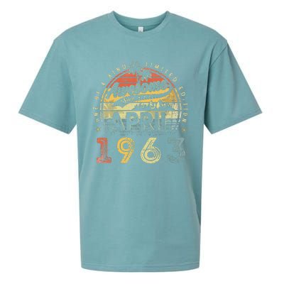 60 Year Old Awesome Since April 1963 60th Birthday Sueded Cloud Jersey T-Shirt