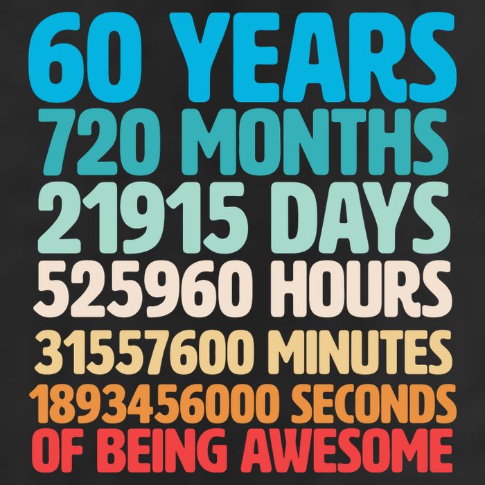 60 Years Of Being Awesome 60th Birthday Time Breakdown 7 Panel Mesh Trucker Snapback Hat