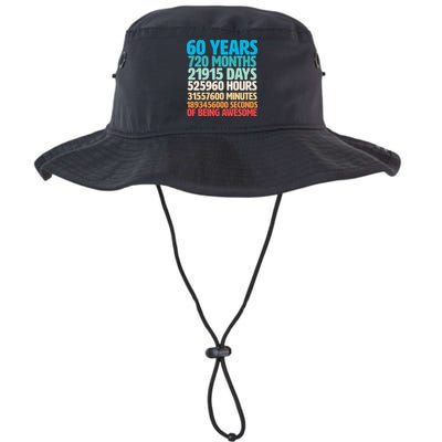 60 Years Of Being Awesome 60th Birthday Time Breakdown Bucket Hat