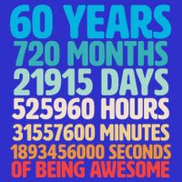 60 Years Of Being Awesome 60th Birthday Time Breakdown Bag
