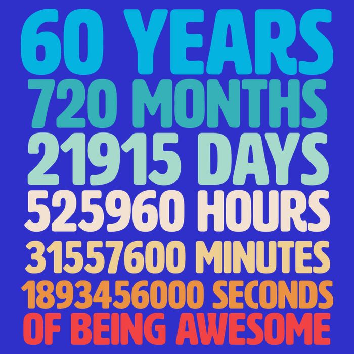 60 Years Of Being Awesome 60th Birthday Time Breakdown Womens Tank Top