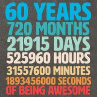 60 Years Of Being Awesome 60th Birthday Time Breakdown Cotton Canvas Backpack