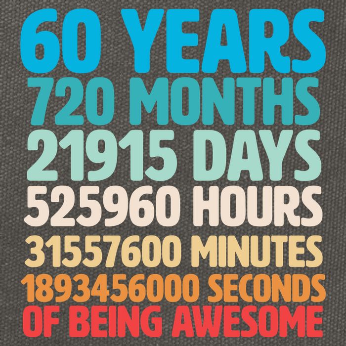 60 Years Of Being Awesome 60th Birthday Time Breakdown Cotton Canvas Backpack