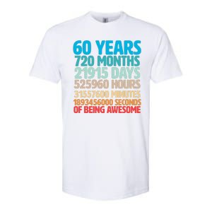 60 Years Of Being Awesome 60th Birthday Time Breakdown Softstyle CVC T-Shirt