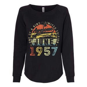 66 Year Old Awesome Since June 1957 66th Birthday Womens California Wash Sweatshirt