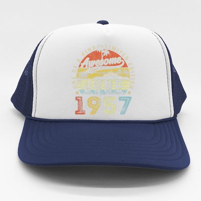 66 Year Old Awesome Since June 1957 66th Birthday Trucker Hat