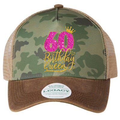 60 Year Old Gifts 60th Birthday Queen Diamond Crown Pink Legacy Tie Dye Trucker Hat