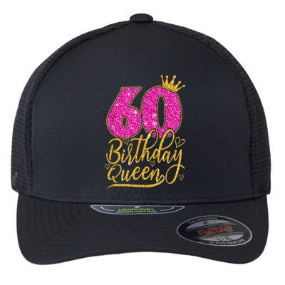 60 Year Old Gifts 60th Birthday Queen Diamond Crown Pink Flexfit Unipanel Trucker Cap