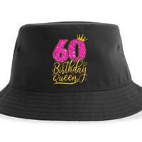 60 Year Old Gifts 60th Birthday Queen Diamond Crown Pink Sustainable Bucket Hat