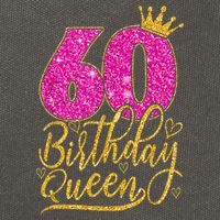 60 Year Old Gifts 60th Birthday Queen Diamond Crown Pink Cotton Canvas Backpack