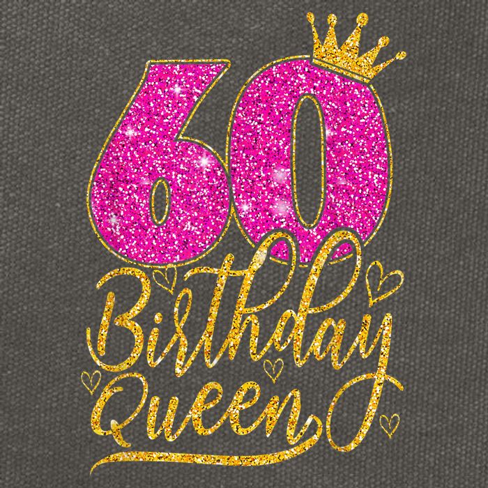 60 Year Old Gifts 60th Birthday Queen Diamond Crown Pink Cotton Canvas Backpack