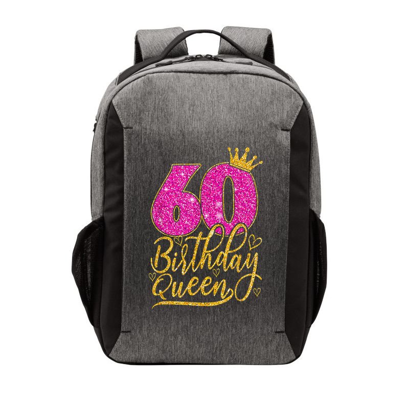 60 Year Old Gifts 60th Birthday Queen Diamond Crown Pink Vector Backpack