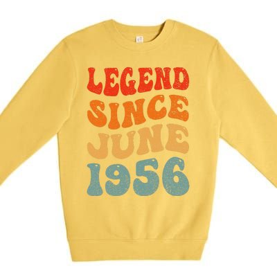 67 Years Old Legend Since June 1956 67th Birthday Premium Crewneck Sweatshirt