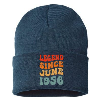 67 Years Old Legend Since June 1956 67th Birthday Sustainable Knit Beanie