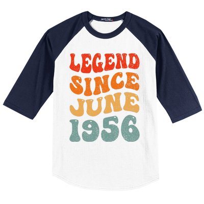 67 Years Old Legend Since June 1956 67th Birthday Baseball Sleeve Shirt