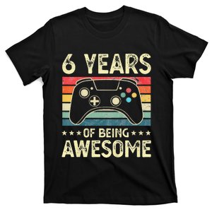 6 Years Old Awesome Video Game 6th Birthday Gamer T-Shirt