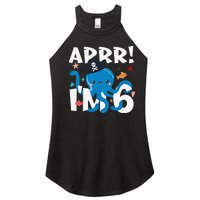 6 Years Old Birthday Cute Octopus Pirate 6th Bday Gift Women's Perfect Tri Rocker Tank