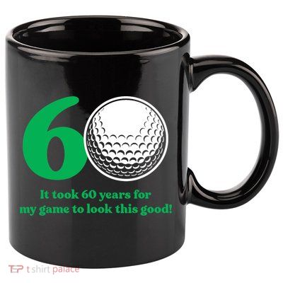 60 Year Old Golfer: Golfing Golf 60th Birthday 11oz C Handle Ceramic Mug