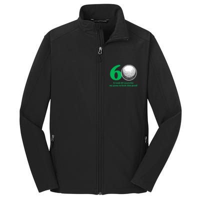 60 Year Old Golfer: Golfing Golf 60th Birthday Core Soft Shell Jacket