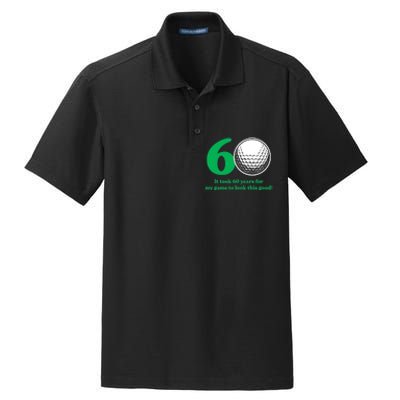 60 Year Old Golfer: Golfing Golf 60th Birthday Dry Zone Grid Polo