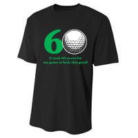 60 Year Old Golfer: Golfing Golf 60th Birthday Performance Sprint T-Shirt