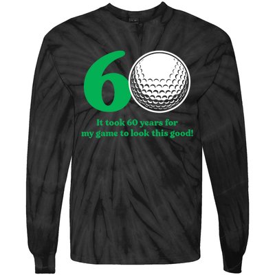 60 Year Old Golfer: Golfing Golf 60th Birthday Tie-Dye Long Sleeve Shirt