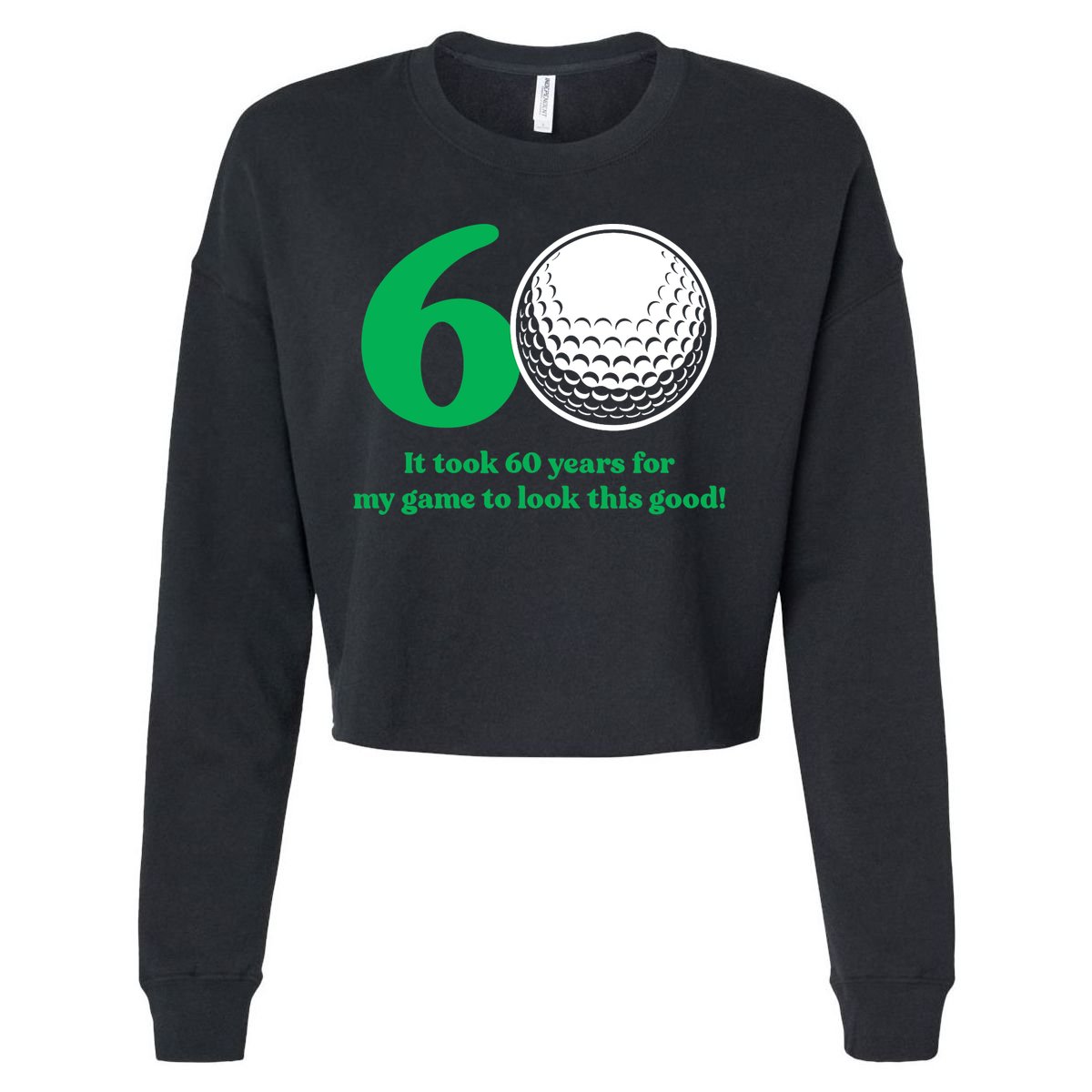 60 Year Old Golfer: Golfing Golf 60th Birthday Cropped Pullover Crew