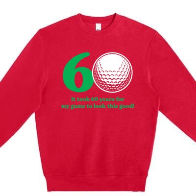 60 Year Old Golfer: Golfing Golf 60th Birthday Premium Crewneck Sweatshirt