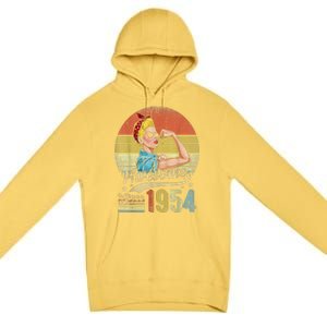 69 Year Old Awesome Since 1954 69th Birthday Gifts Premium Pullover Hoodie