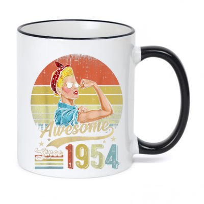 69 Year Old Awesome Since 1954 69th Birthday Gifts 11oz Black Color Changing Mug