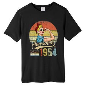 69 Year Old Awesome Since 1954 69th Birthday Gifts Tall Fusion ChromaSoft Performance T-Shirt