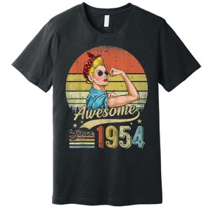 69 Year Old Awesome Since 1954 69th Birthday Gifts Premium T-Shirt