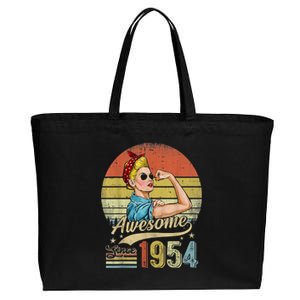 69 Year Old Awesome Since 1954 69th Birthday Gifts Cotton Canvas Jumbo Tote