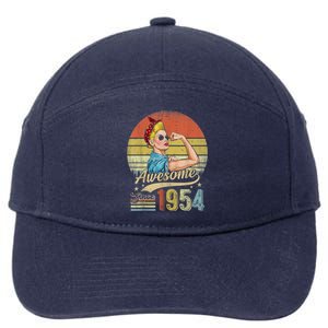 69 Year Old Awesome Since 1954 69th Birthday Gifts 7-Panel Snapback Hat