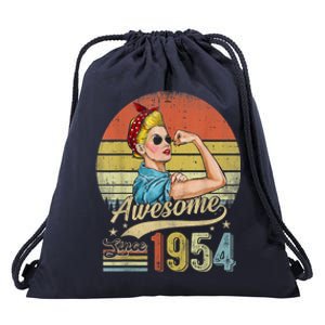 69 Year Old Awesome Since 1954 69th Birthday Gifts Drawstring Bag