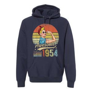 69 Year Old Awesome Since 1954 69th Birthday Gifts Premium Hoodie