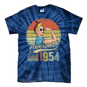 69 Year Old Awesome Since 1954 69th Birthday Gifts Tie-Dye T-Shirt