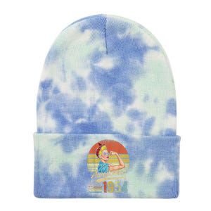 69 Year Old Awesome Since 1954 69th Birthday Gifts Tie Dye 12in Knit Beanie