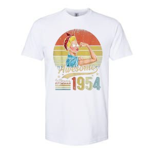 69 Year Old Awesome Since 1954 69th Birthday Gifts Softstyle CVC T-Shirt