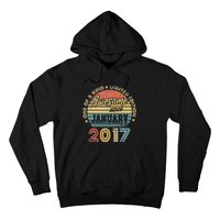 6 Year Old Awesome Since January 2017 6th Birthday Gift Hoodie