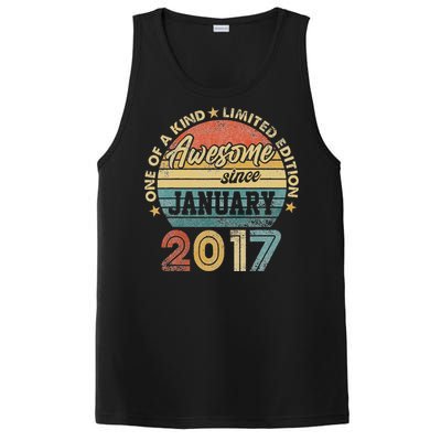 6 Year Old Awesome Since January 2017 6th Birthday Gift PosiCharge Competitor Tank