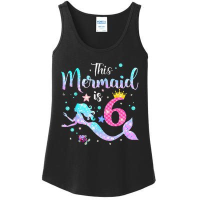 6 Year Old Gift This Mermaid Is 6th Birthday Daughter Ladies Essential Tank