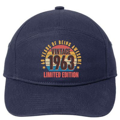 60 Years Of Being Awesome 1963 Limited Edition Vintage Retro 7-Panel Snapback Hat