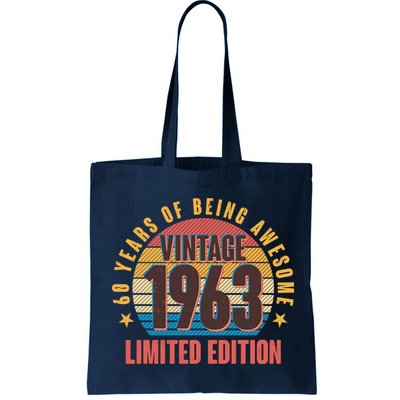 60 Years Of Being Awesome 1963 Limited Edition Vintage Retro Bag
