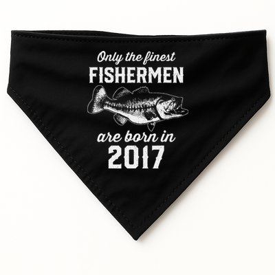 6 Year Old Fisherman Fishing 2017 6th Birthday USA-Made Doggie Bandana