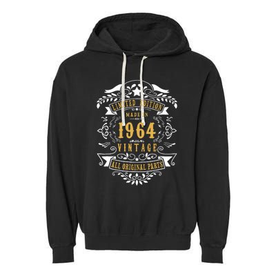 60 Years Old 60th Birthday Made Born In 1964 Idea Garment-Dyed Fleece Hoodie