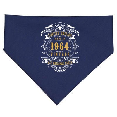 60 Years Old 60th Birthday Made Born In 1964 Idea USA-Made Doggie Bandana